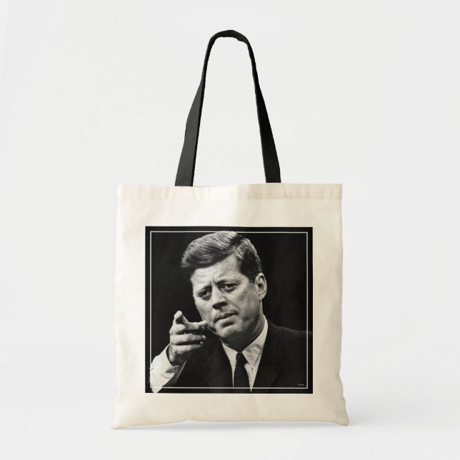Bolsa Tote Fotografia de John F. Kennedy 3 (Frente)