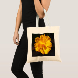 Bolsa Tote Fotografia de macro de ouro Flor