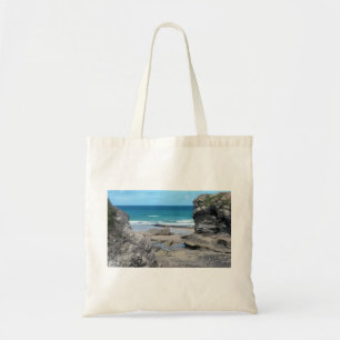 Bolsa Tote Fotografia de Newquay Cornualha da praia de Porth