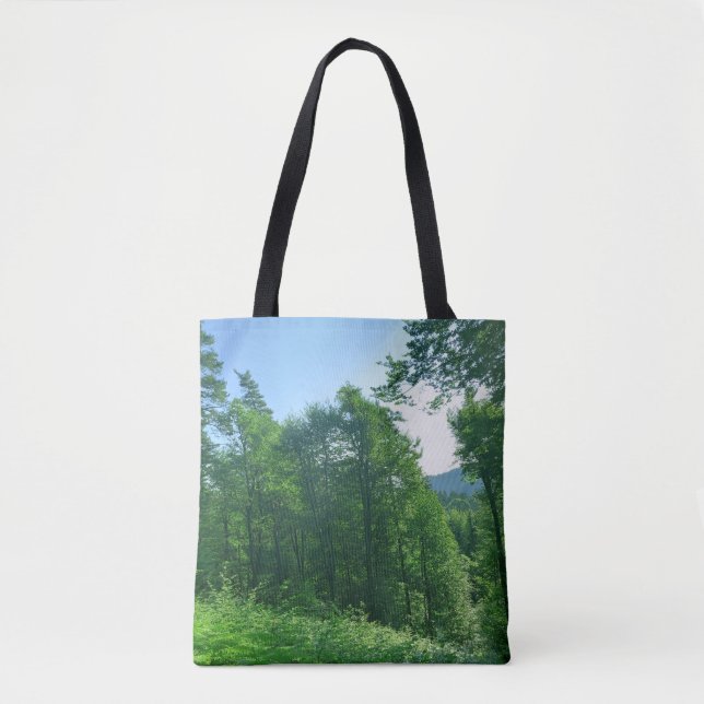 Bolsa Tote Fotografia de Paisagem Verde (Frente)