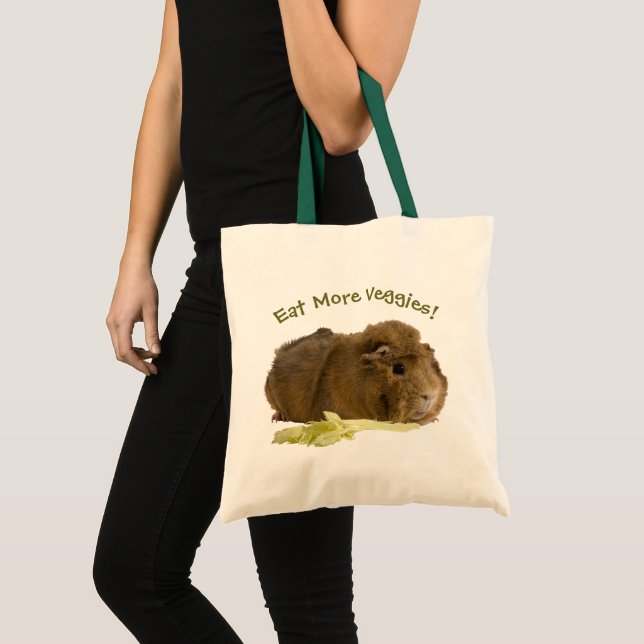 Bolsa Tote Fotografia de Porco Guiné-Cura | Coma Mais Veggies (Frente (produto))
