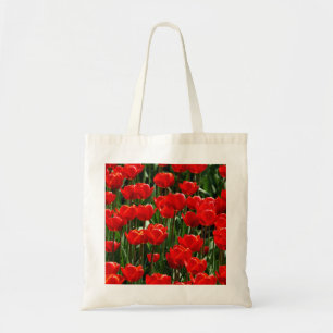 Bolsa Tote Fotografia de Tulipas e Flores Rosa