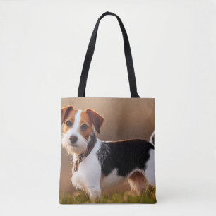 Bolsa Tote Fotografia de um adorável cão Jack Russel Terrier