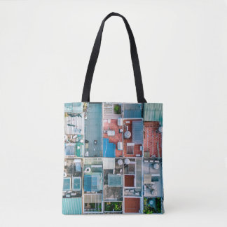 BOLSA TOTE FOTOGRAFIA DE VISTA AERIAL DAS CASAS
