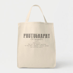 Bolsa Tote Fotografia Definição Dicionário Câmera Funny Pho