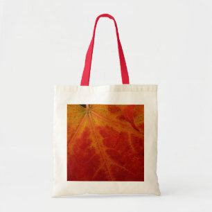 Bolsa Tote Fotografia do Abstrato de outono de Folha Vermelha