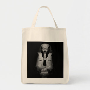 Bolsa Tote Fotografia do Faraó Rei Preto e Branco