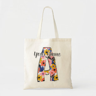 Bolsa Tote Fotografia editável Letras alfabéticas A personali