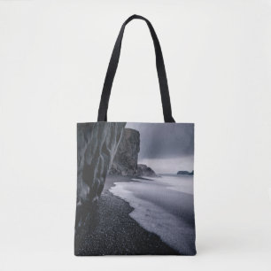 BOLSA TOTE FOTOGRAFIA EM GRAYSCALE DE SEASHORE E DO MAR DE CA