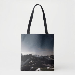 BOLSA TOTE FOTOGRAFIA EM PAISAGEM DA MONTANHA BRANCA E NEGRA