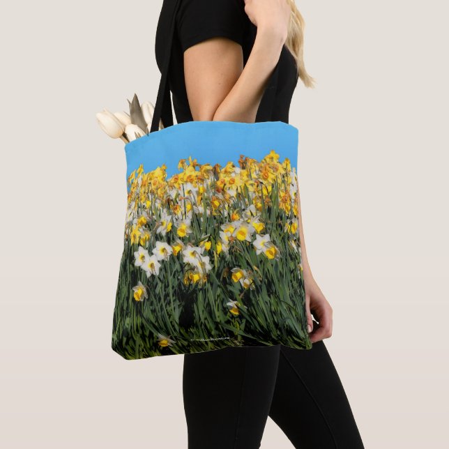 Bolsa Tote Fotografia Floral de Daffodils De Dois Tons Incrív (Close Up)