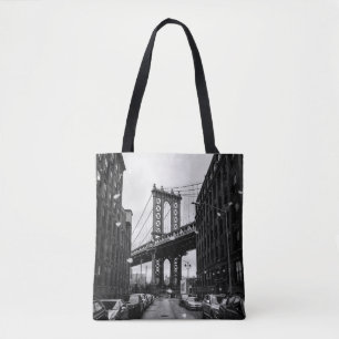 BOLSA TOTE FOTOGRAFIA GRAYSCALE DA BRIDGE BROOKLYN