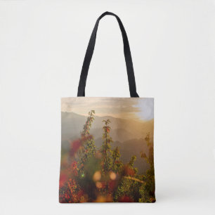 BOLSA TOTE FOTOGRAFIA NATUREZA DE ÁRVORES VERDES COM SOBREPO