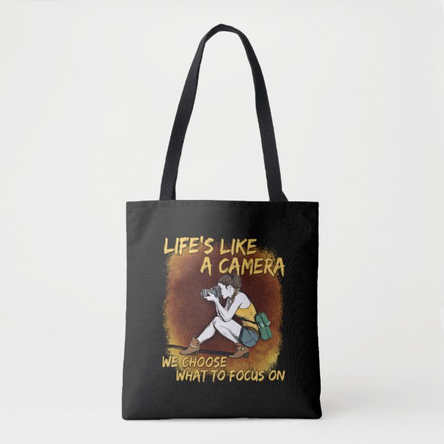 Bolsa Tote Fotografia - Vida Como Um Fotógrafo De Câmera (Frente)