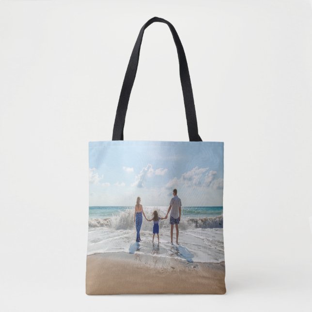 Bolsa Tote Fotos da família férias de praia de verão (Frente)