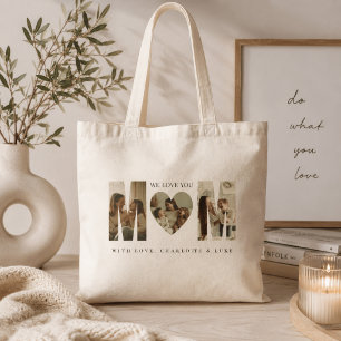 Bolsa Tote Fotos Personalizadas da Moda NÓS AMAMOS VOCÊ Mamãe