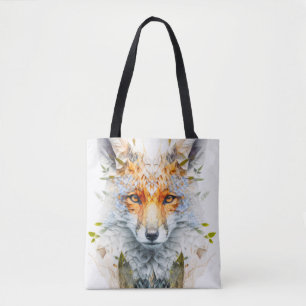 Bolsa Tote Fox Animal Retrait Nature Willife Painting