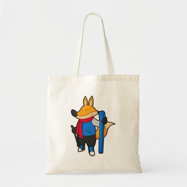 Bolsa Tote Fox como Skier com Esqui (Frente)