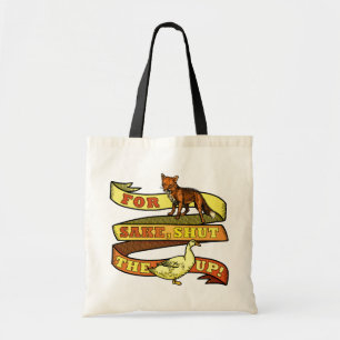 Bolsa Tote Fox Duck Animal Pun Engraçado