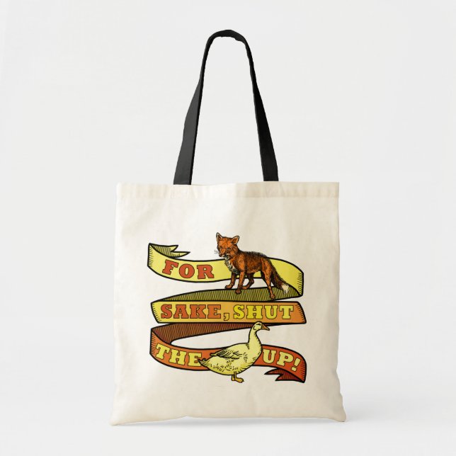 Bolsa Tote Fox Duck Animal Pun Engraçado (Frente)