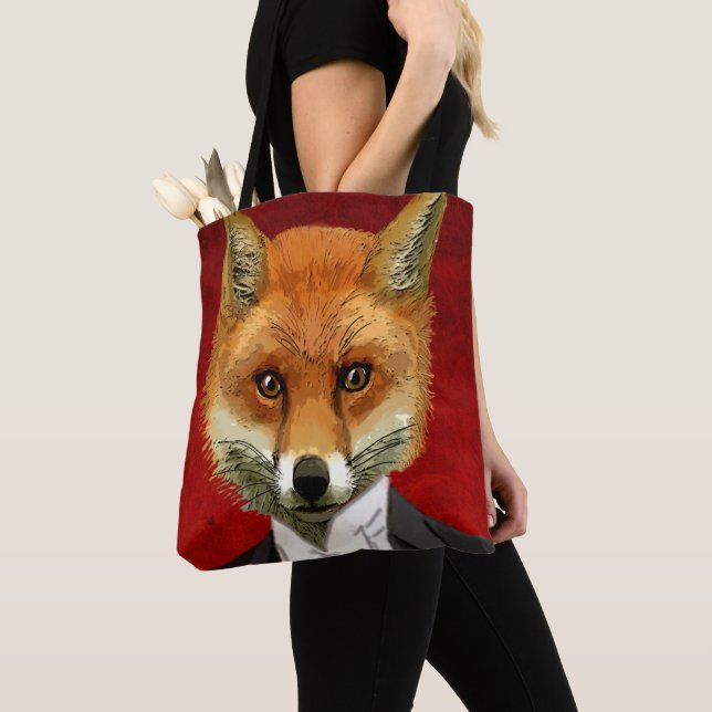 Bolsa Tote Fox Em Fato De Noite, Retrato (Close Up)