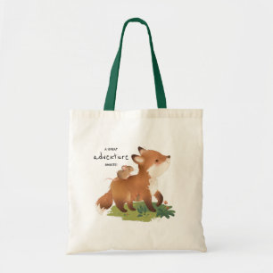Bolsa Tote Fox ・ Ilustração Animal da Floresta Florestal