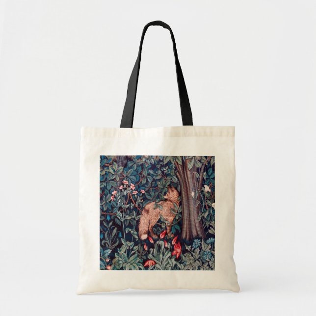 Bolsa Tote Fox na Floresta, William Morris (Frente)