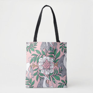 Bolsa Tote Fox Pattern: Whimsical Vintage Invisível