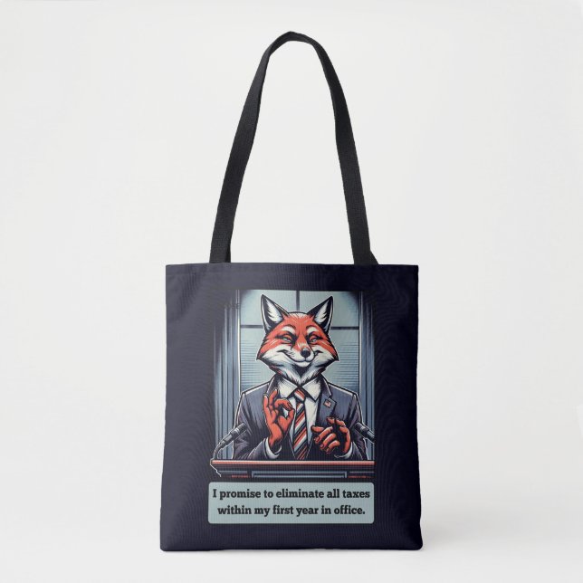 Bolsa Tote Fox Presidencial - Engraçada Sanitária Política (Frente)