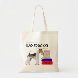 Bolsa Tote Fox Terrier com fio de volta à escola