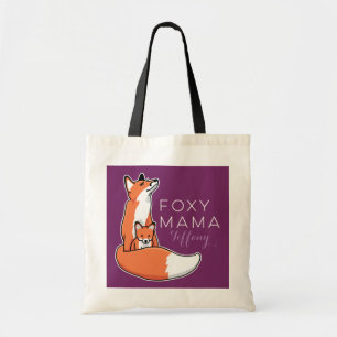 Bolsa Tote Foxy Mama Red Fox com Pup, Personalizada