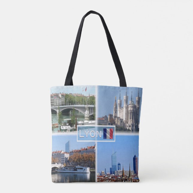 Bolsa Tote FR Lyon - Pont Lafayette - Basilica De Fourviere (Verso)