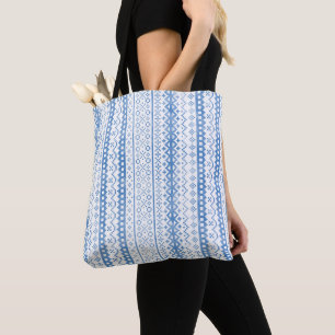 Bolsa Tote Fracassado Isle Knitwear Watercolor Cozy Cabincore
