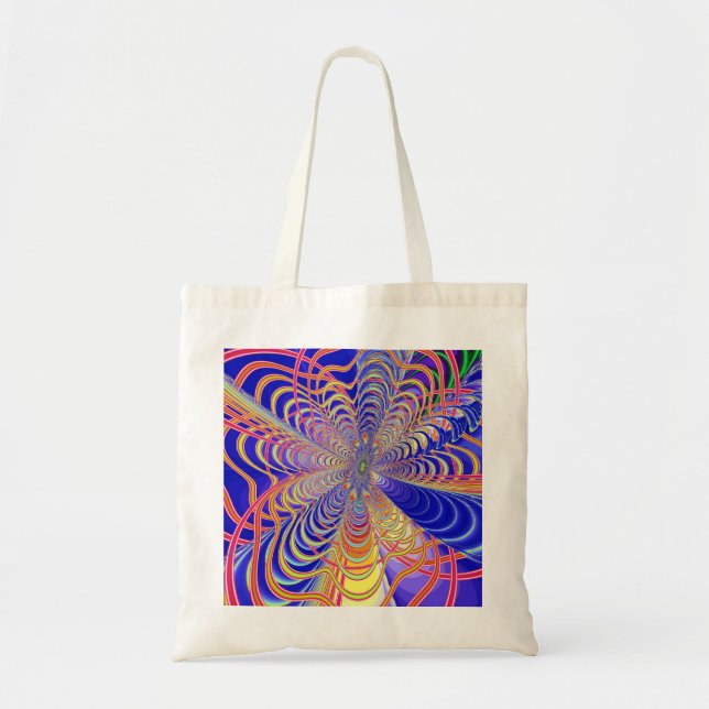 Bolsa Tote Fractal Abstrato 061012d (Frente)