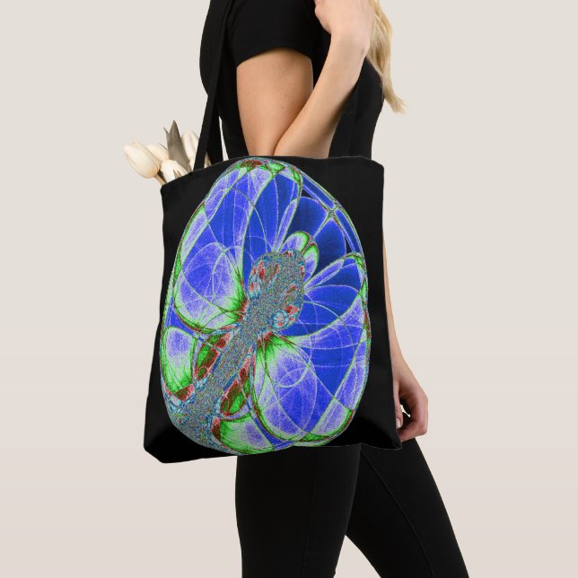 Bolsa Tote Fractal Casulo de Borboleta (Close Up)