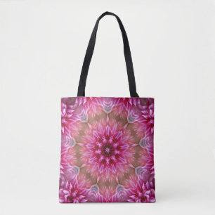 Bolsa Tote Fractal Mandala Floral Psicodélico