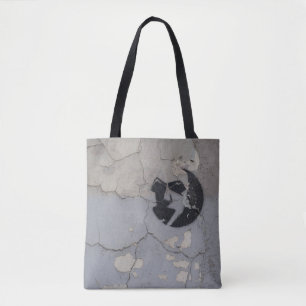 Bolsa Tote Fragmento de pedra branca e negra