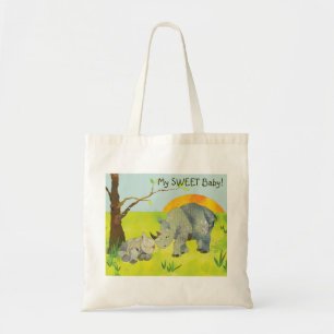 Bolsa Tote Fralda doce do bebê dos Rhinos