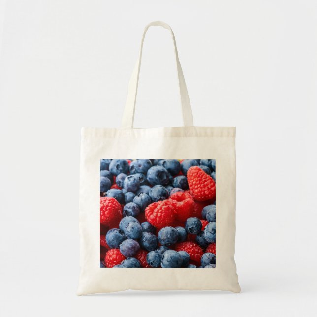 Bolsa Tote Framboesas e amoras-vivas (Frente)