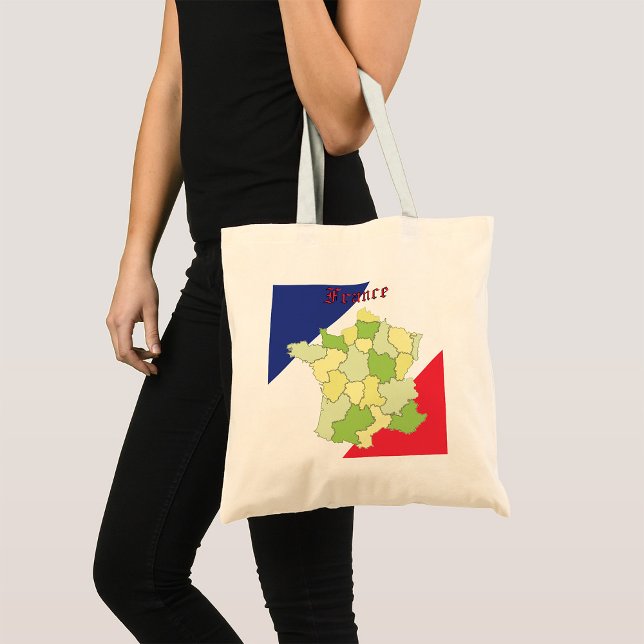 Bolsa Tote França - Cores E Mapa Nacional (Criador carregado)