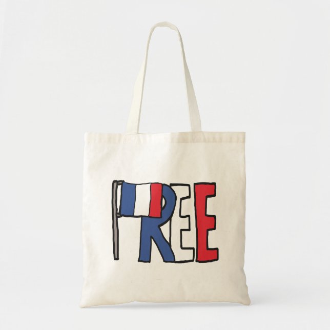 Bolsa Tote França livre (Frente)
