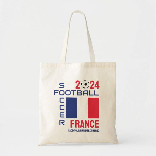 Bolsa Tote FRANCE Football Custom Name 2024 A Qualquer Ano (Frente)