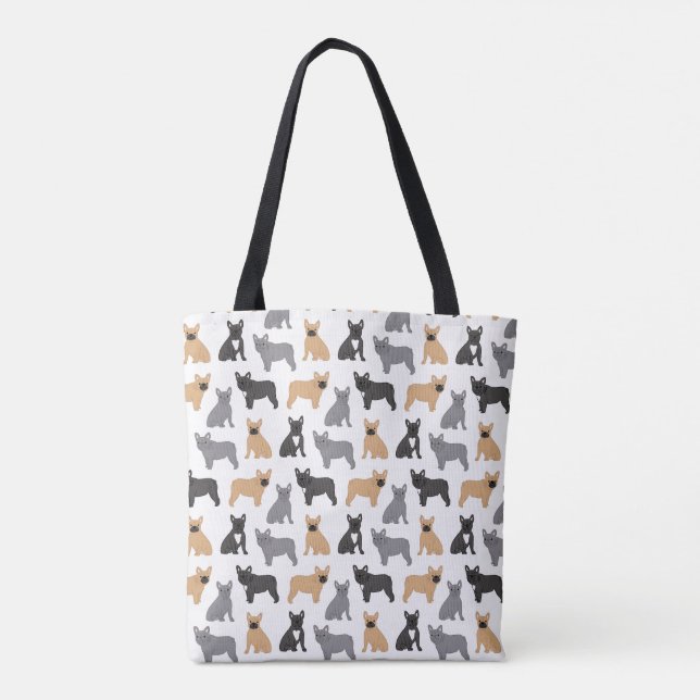Bolsa Tote Francês Bulldog Francês - Escolha Sua Cor! (Verso)