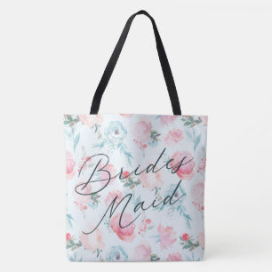 Bolsa Tote Francês Garden Floral Peony Personalizada Bridesma