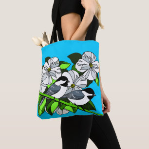 Bolsa Tote Frango Entre Flores De Dogwood