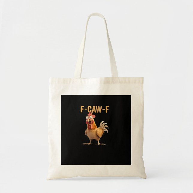 Bolsa Tote Frango F-Caw-F engraçado Frango F-Caw-F engraçado  (Frente)