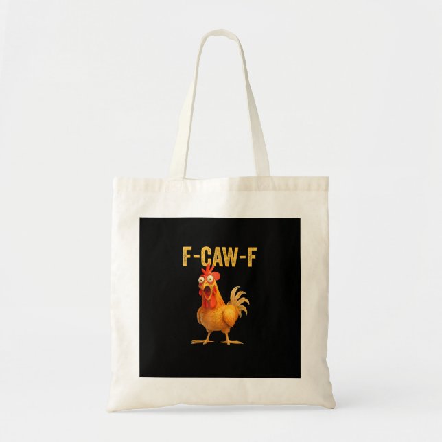 Bolsa Tote Frango F-Caw-F engraçado Frango F-Caw-F engraçado  (Frente)