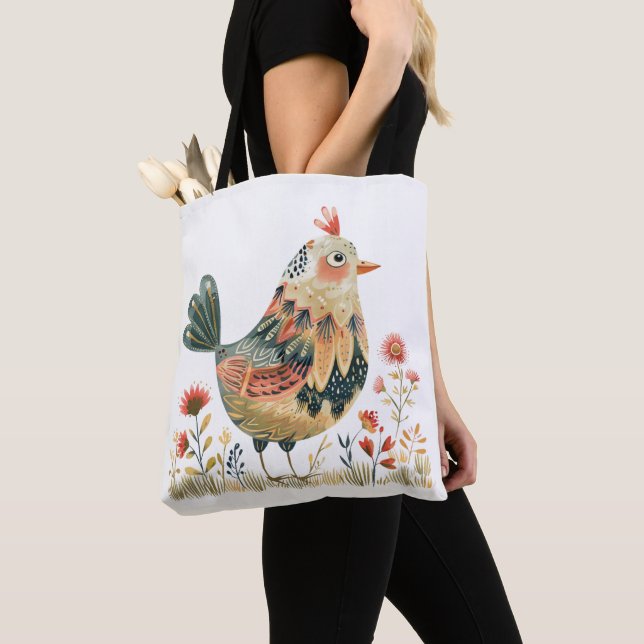 Bolsa Tote Frango Nórdico (Close Up)