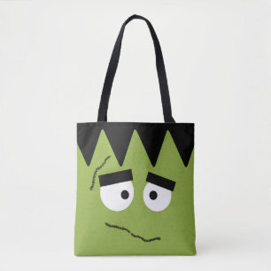 Bolsa Tote Frankenstein engraçado enfrenta para o Dia das