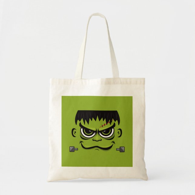 Bolsa Tote Frankenstein Halloween Face (Frente)